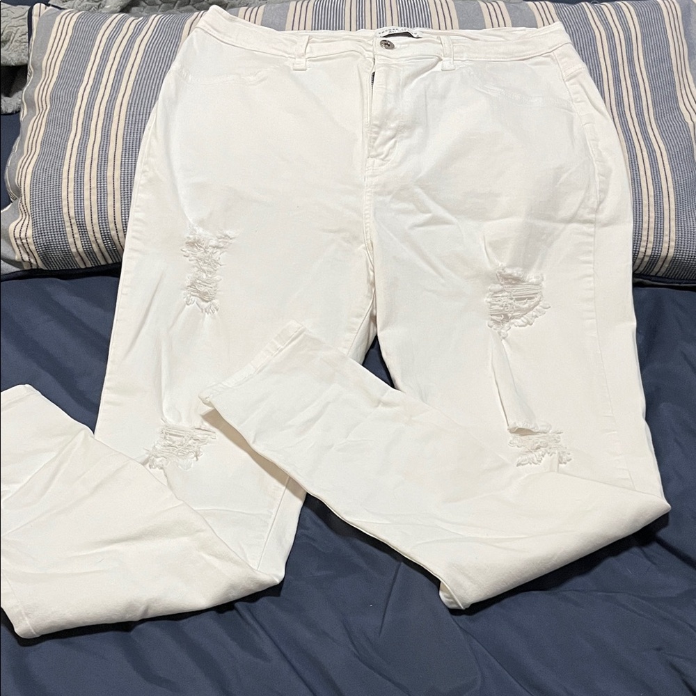 Encore Jeans White High-Rise Skinny Jeans